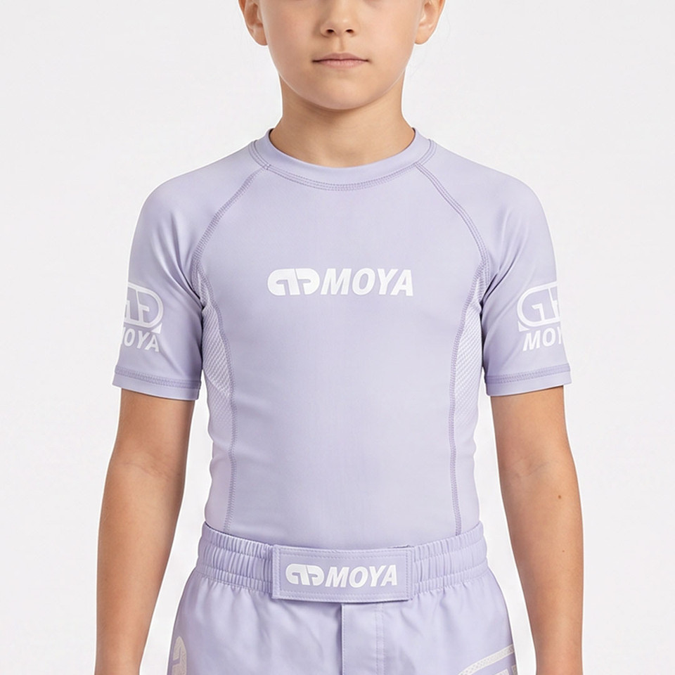 LAVENDER KIDS SS RASH GUARD