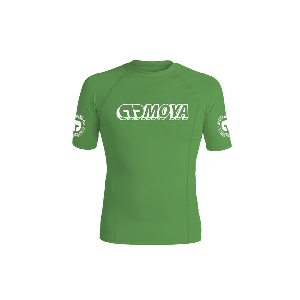 KIDS GREEN SS RASH GUARD