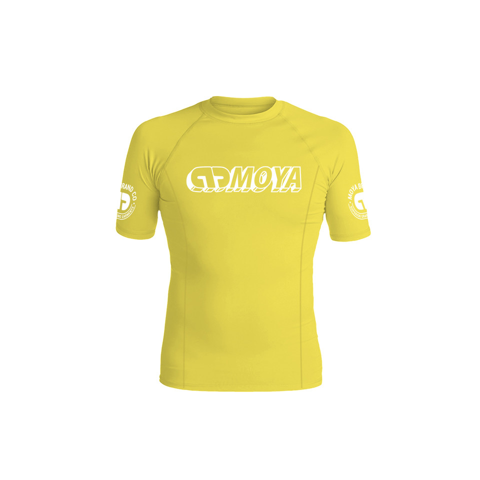 KIDS YELLOW SS RASH GUARD