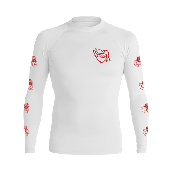 LOVE X HATE WHITE LS RASH GUARD