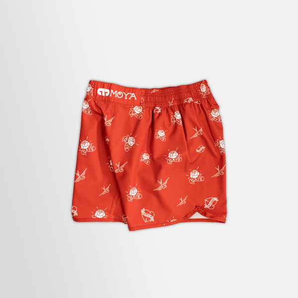 LOVE X HATE RED TRAINING SHORTS