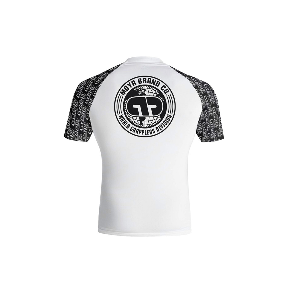 25 KIDS WHITE SS RASH GUARD