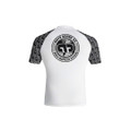 25 KIDS WHITE SS RASH GUARD