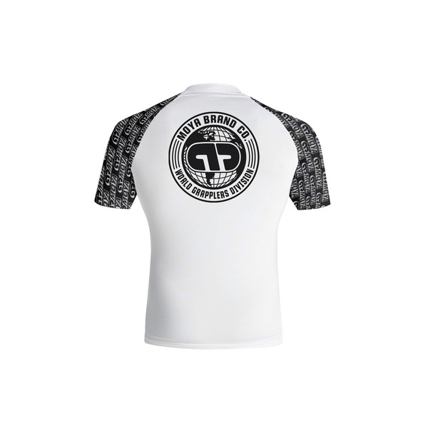 25 KIDS WHITE SS RASH GUARD